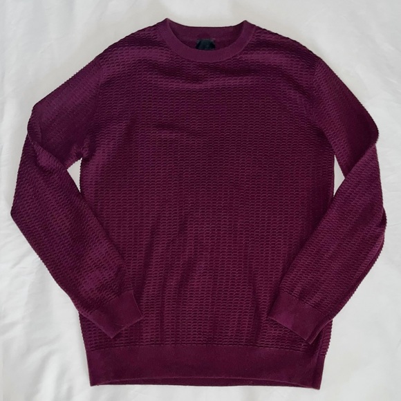 Men’s Wine Dress Sweater - Picture 1 of 3